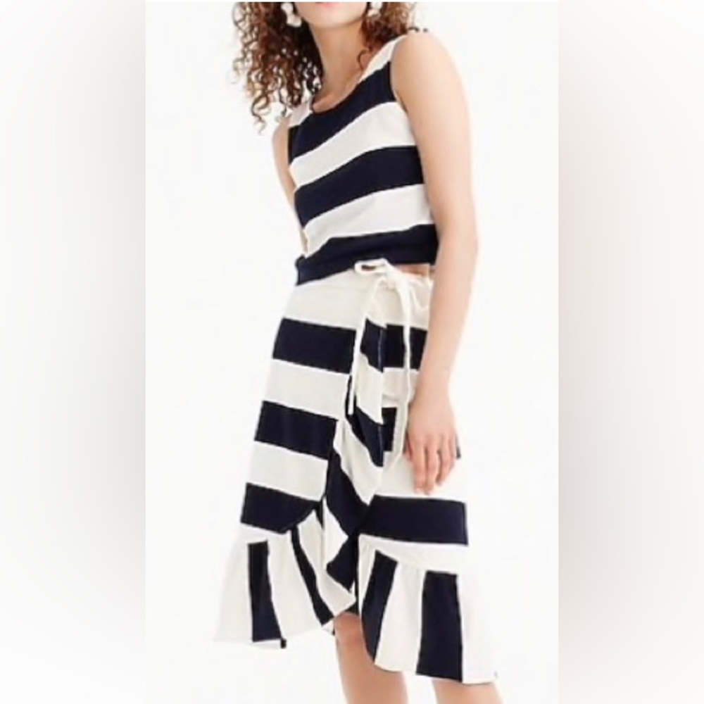 Jcrew Rugby Striped wrap skirt